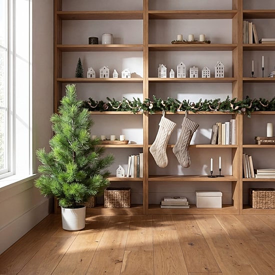 Nearly Natural Real Touch Masson Pine 4 Foot Pine Christmas Tree