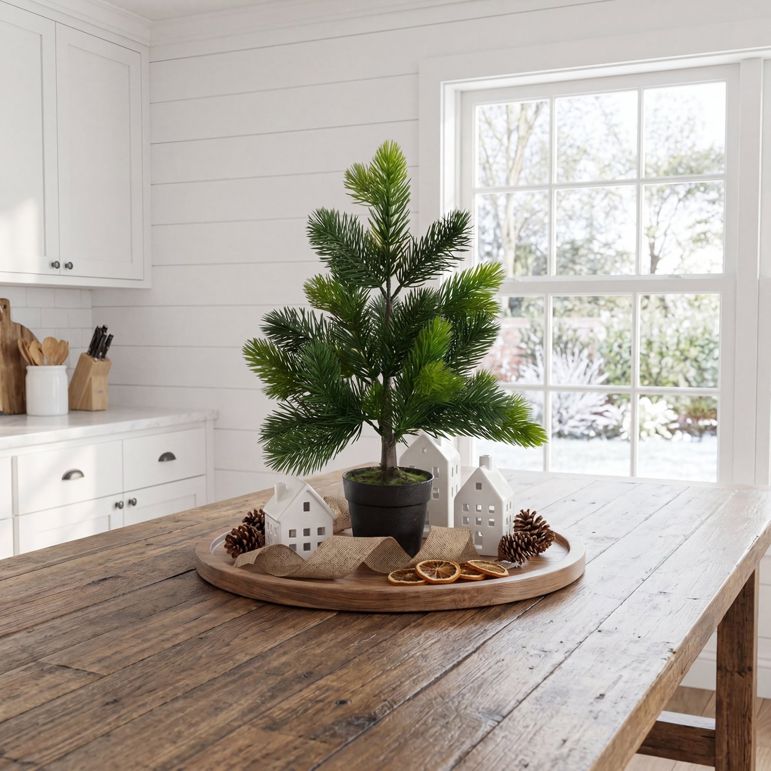 Nearly Natural 18" Real Touch Spruce Pine 1 1/2 Feet Pine Christmas Tree