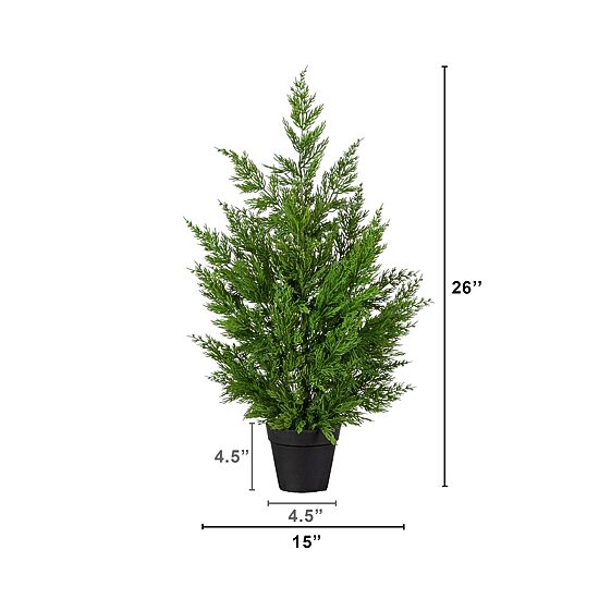 Nearly Natural 26" Cypress 2 1/2 Foot Christmas Tree