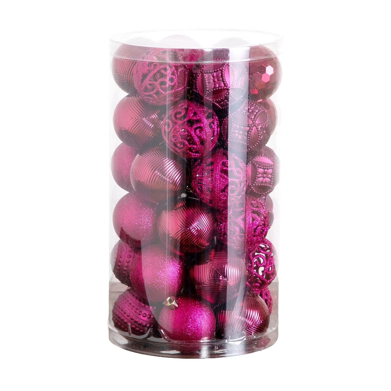 Nearly Natural Fuchsia Shatterproof Christmas Ornament