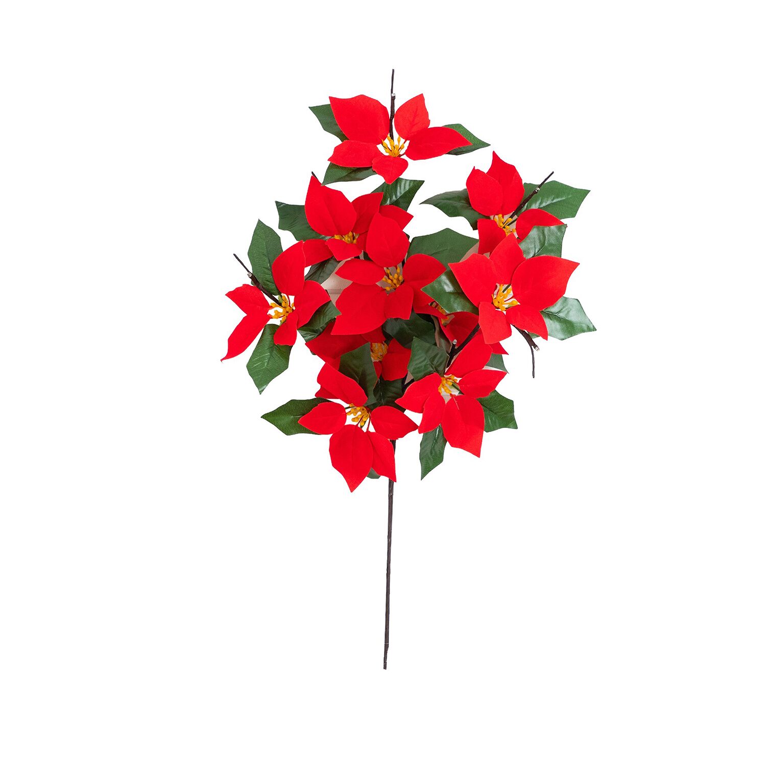 Nearly Natural 28" Pre-Lit Poinsettia Artificial Flowers