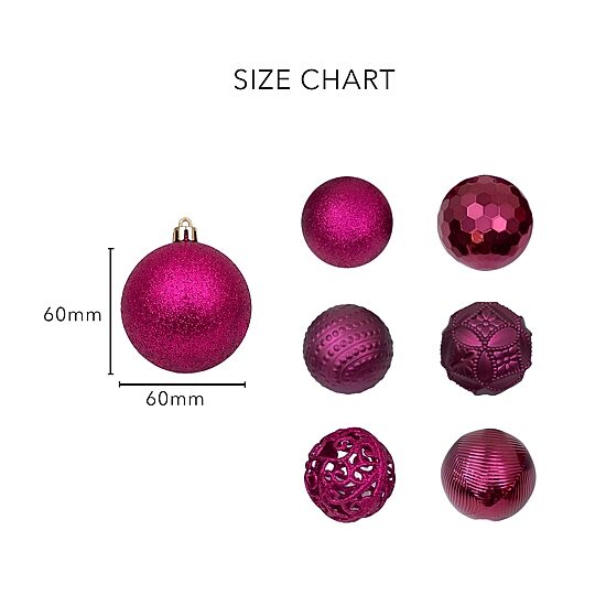 Nearly Natural Fuchsia Shatterproof Christmas Ornament