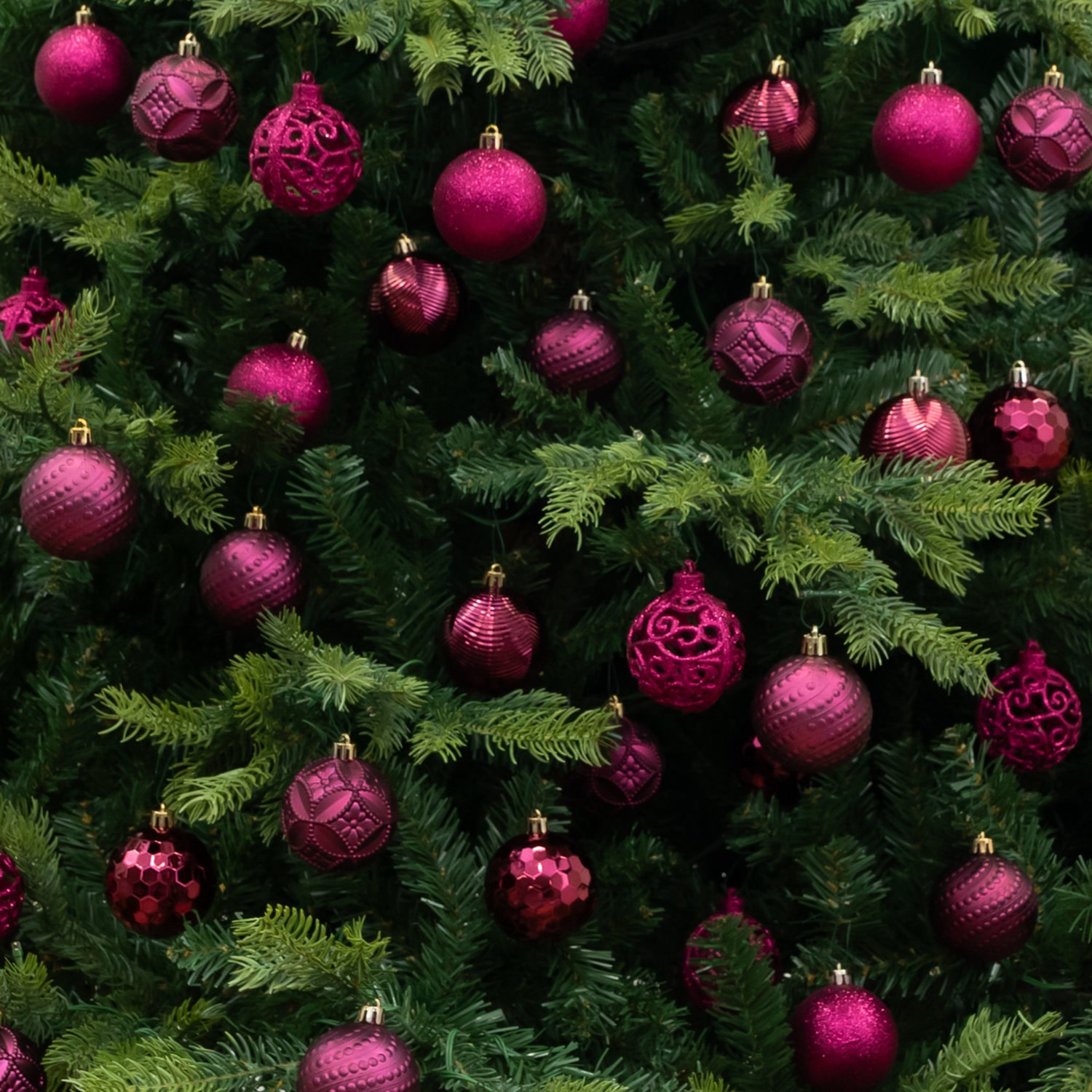 Nearly Natural Fuchsia Shatterproof Christmas Ornament