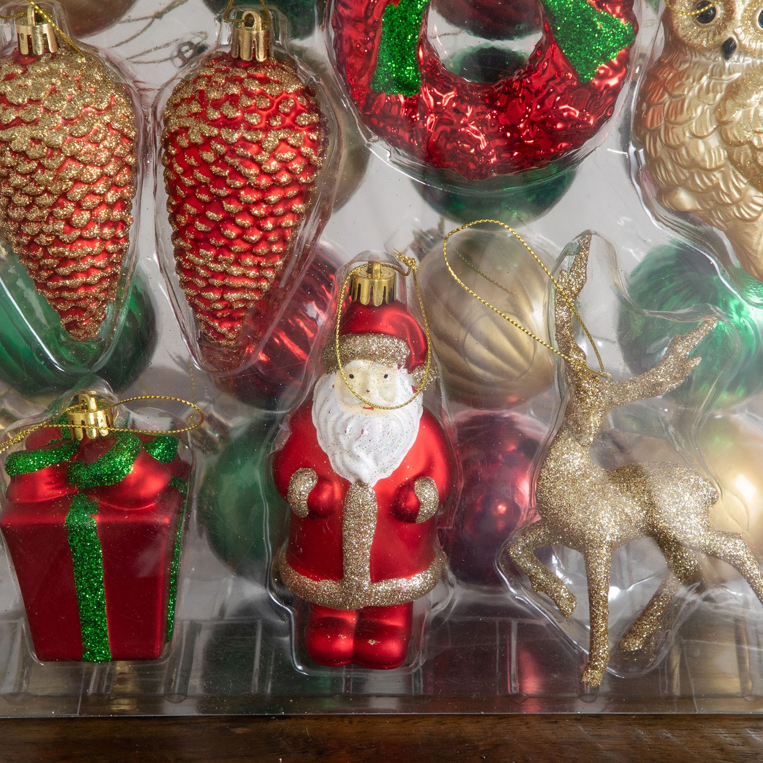 Nearly Natural Red, Green And Gold Assorted Shatterproof 39-pc. Christmas Ornament