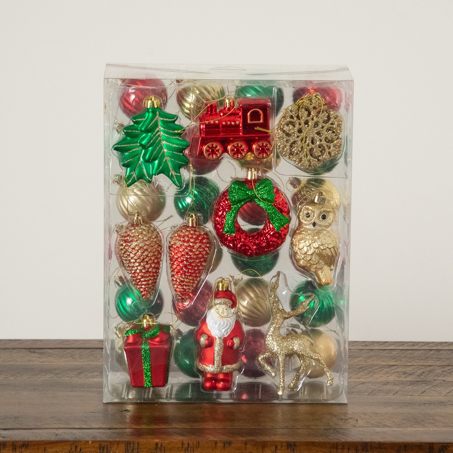 Nearly Natural Red, Green And Gold Assorted Shatterproof 39-pc. Christmas Ornament