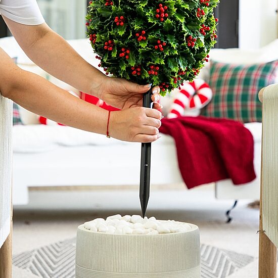 Nearly Natural 2ft Uv Resistant Holly Berry Artificial Plant