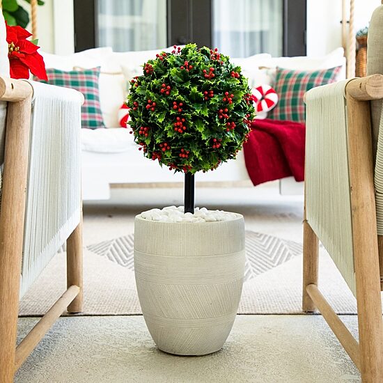 Nearly Natural 2ft Uv Resistant Holly Berry Artificial Plant