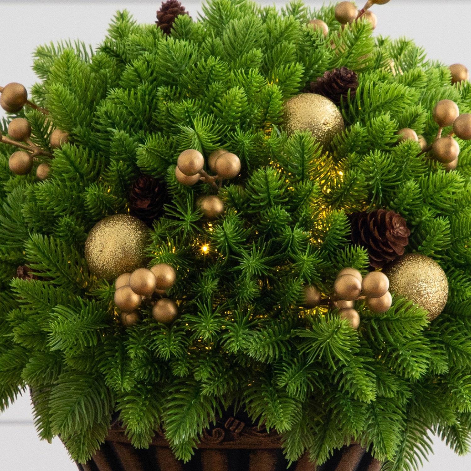 Nearly Natural 18" Pre-Lit Pine Artificial Plant