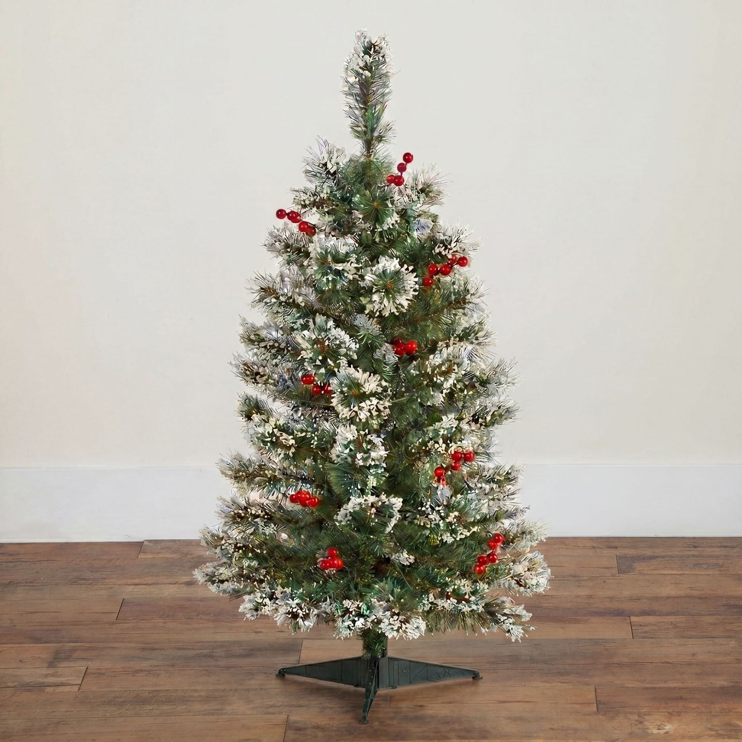 Nearly Natural 3ft Frosted Swiss Pine 3 Foot Pine Christmas Tree