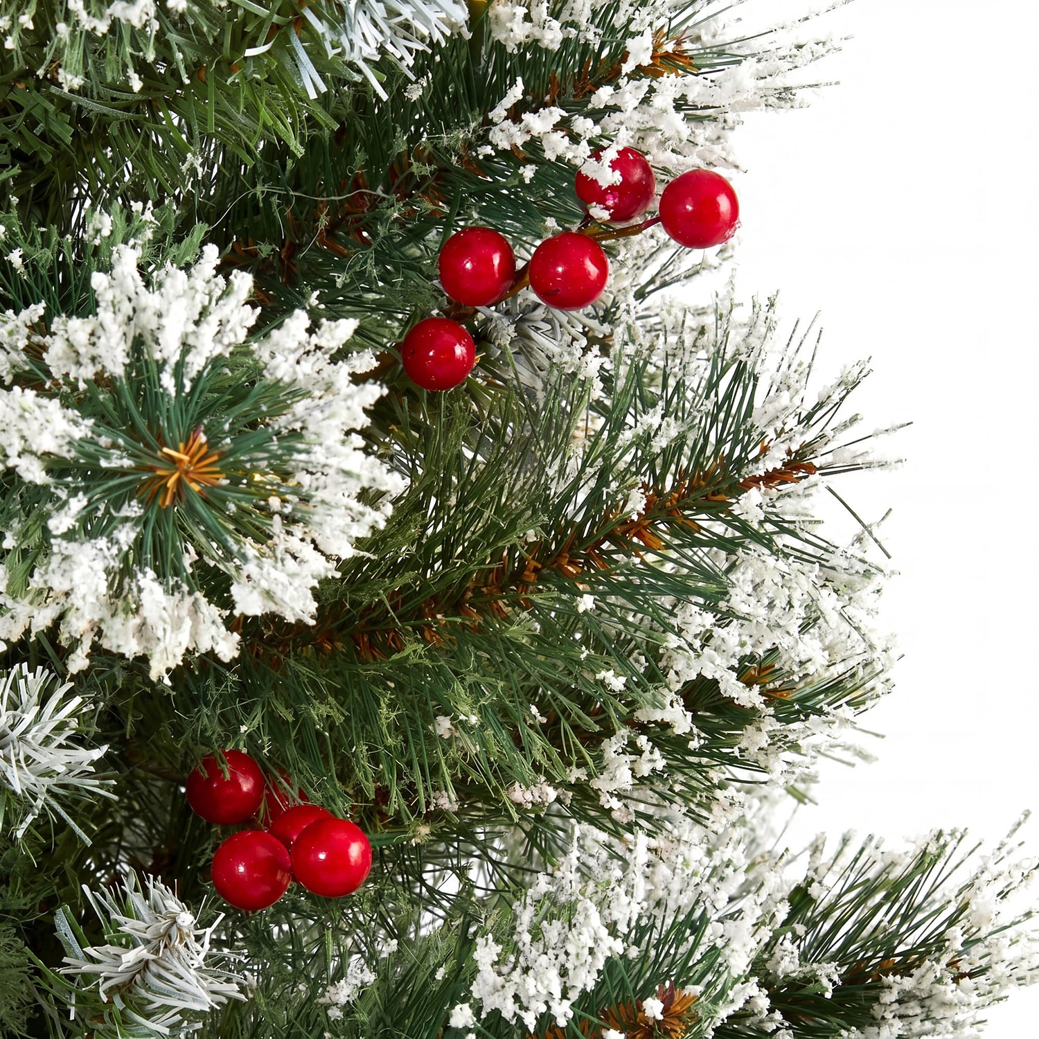 Nearly Natural 3ft Frosted Swiss Pine 3 Foot Pine Christmas Tree