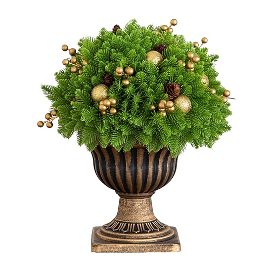 Nearly Natural 18" Pre-Lit Pine Artificial Plant