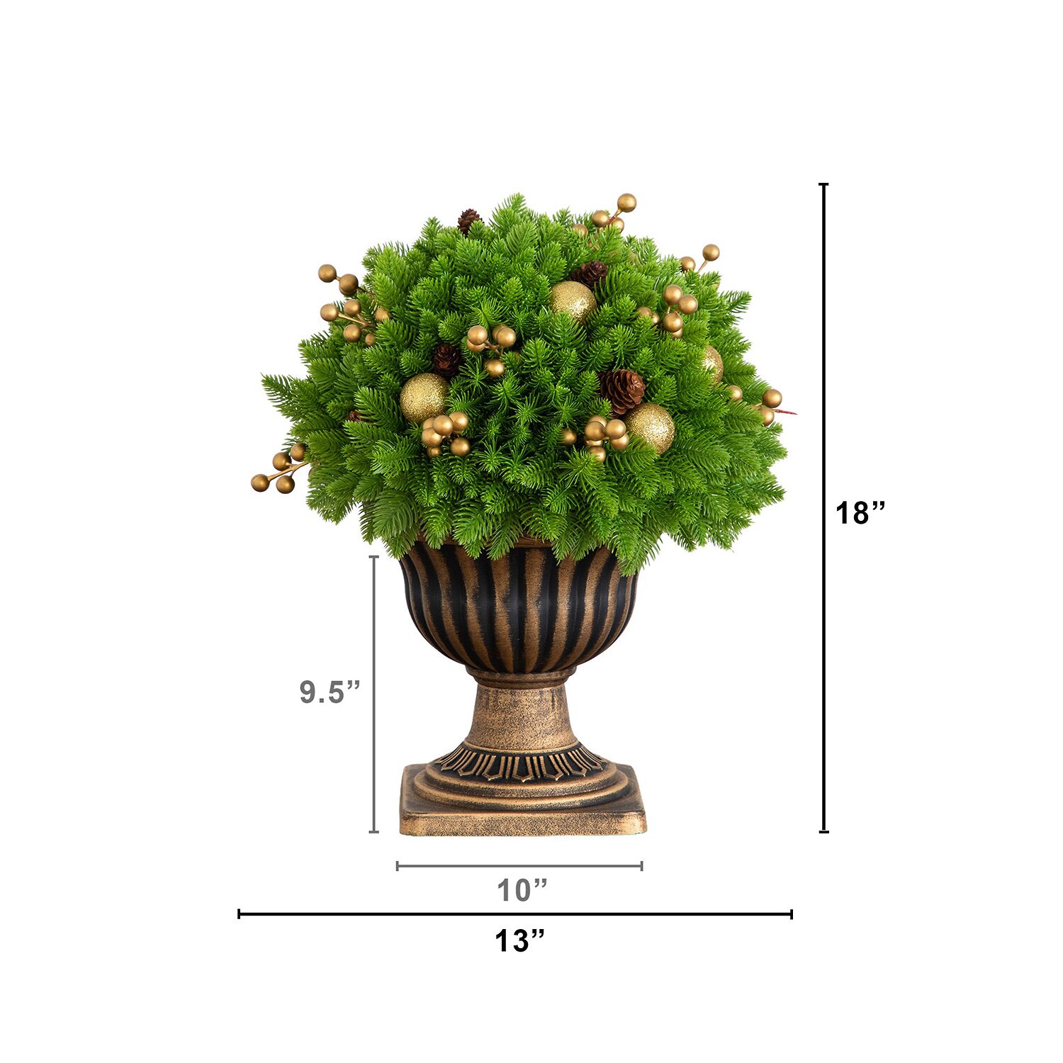 Nearly Natural 18" Pre-Lit Pine Artificial Plant