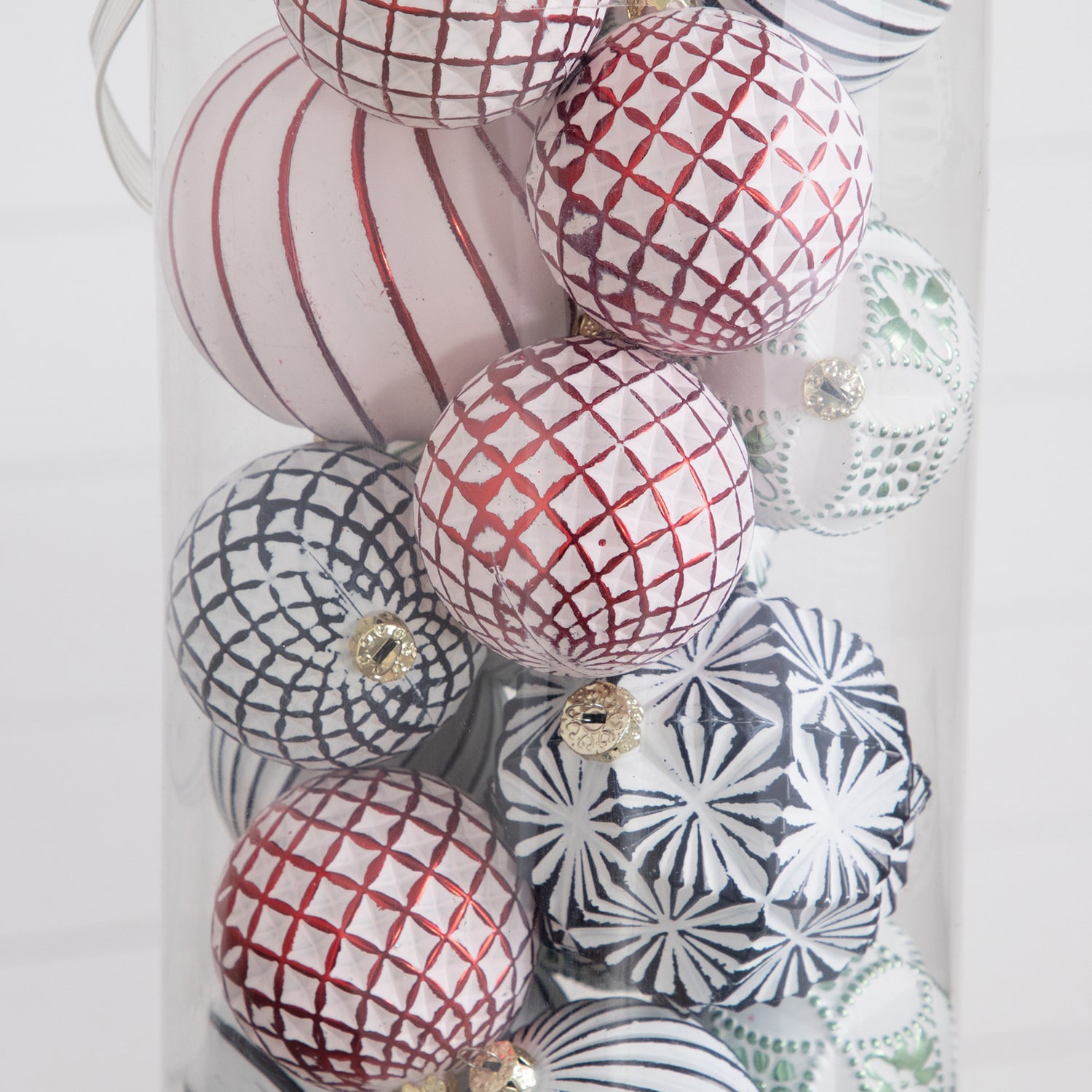 Nearly Natural Pink And Silver Shatterproof 24-pc. Christmas Ornament