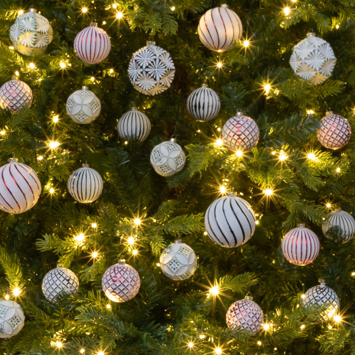 Nearly Natural Pink And Silver Shatterproof 24-pc. Christmas Ornament