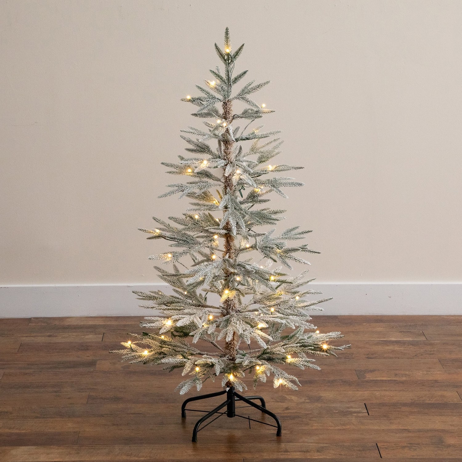 Nearly Natural 4ft Woodland Fir 4 Foot Pre-Lit Fir Christmas Tree