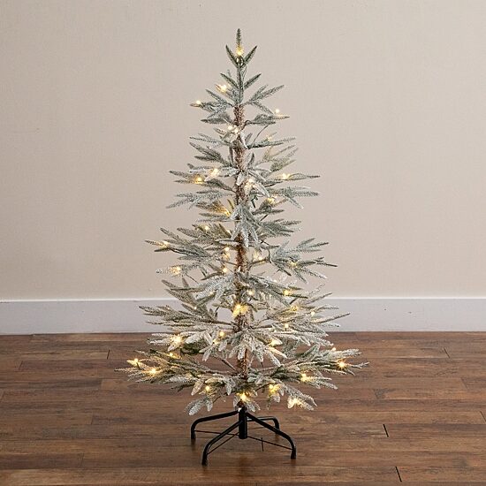 Nearly Natural 4ft Woodland Fir 4 Foot Pre-Lit Fir Christmas Tree