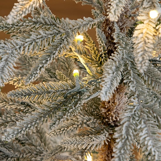 Nearly Natural 4ft Woodland Fir 4 Foot Pre-Lit Fir Christmas Tree