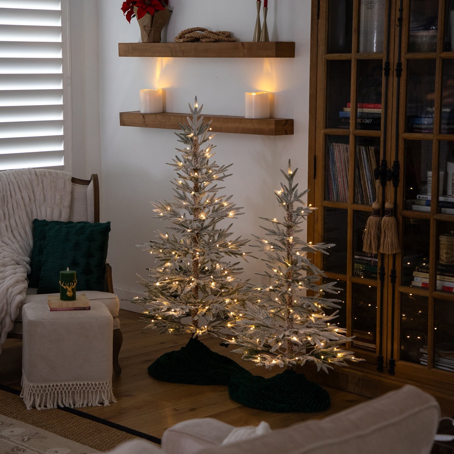 Nearly Natural 4ft Woodland Fir 4 Foot Pre-Lit Fir Christmas Tree