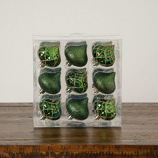 Nearly Natural Green And Gold Teardrop Shatterproof 18-pc. Christmas Ornament