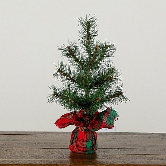 Nearly Natural 16" Pine 1 1/2 Feet Pine Christmas Tree