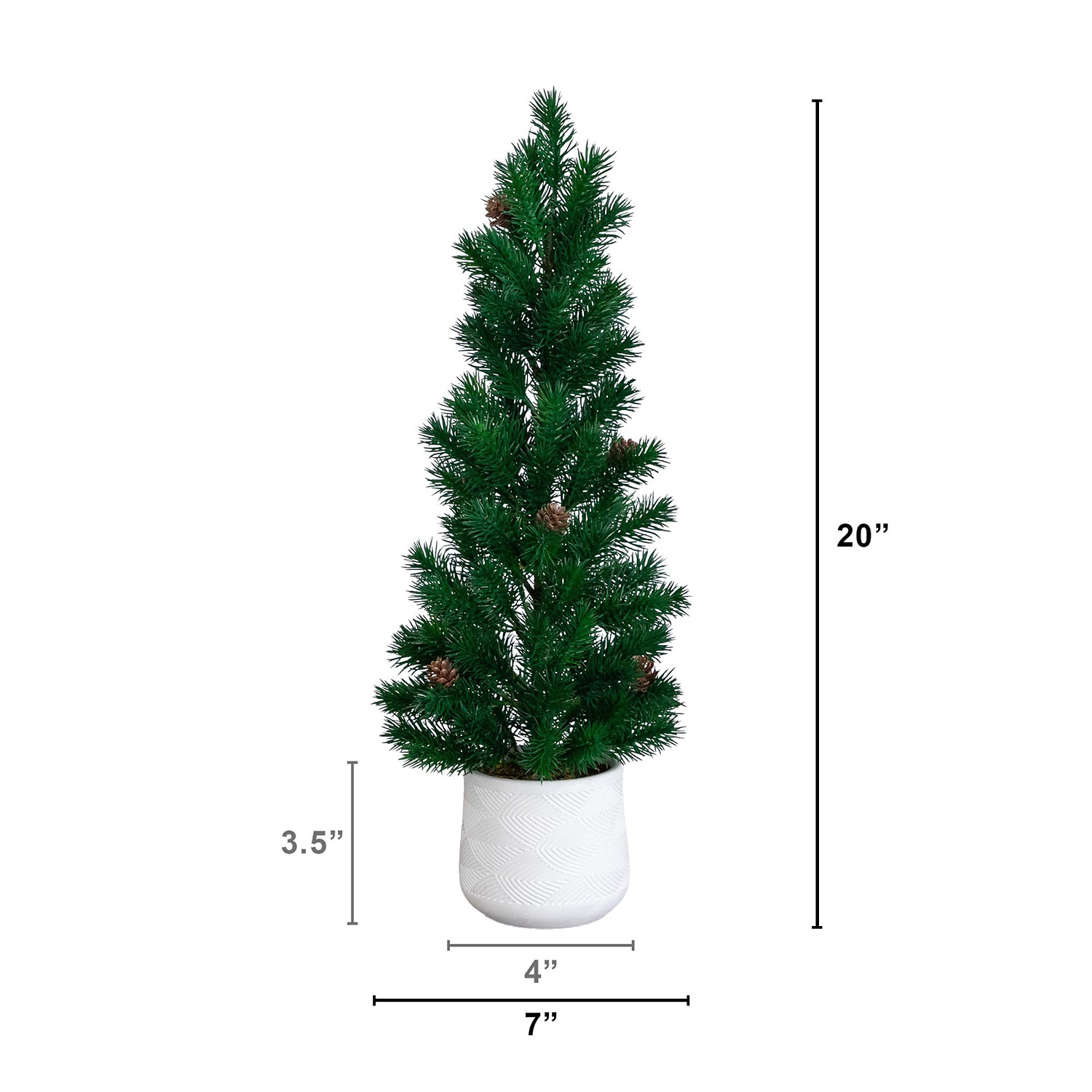 Nearly Natural 20" Pine Tree 1 1/2 Feet Pine Christmas Tree