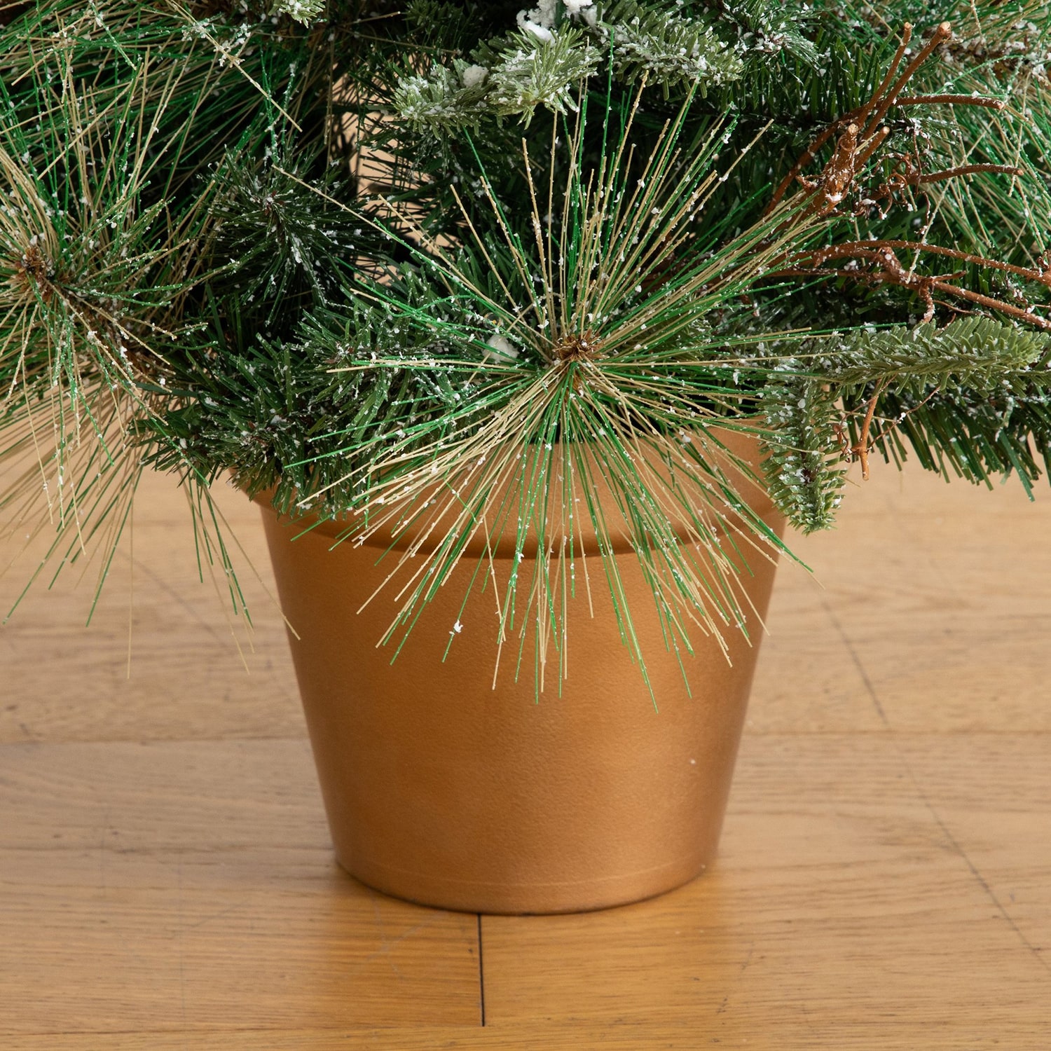 Nearly Natural 3ft Pre-Lit Snowed Mixed Pine 3 Foot Pre-Lit Pine Christmas Tree