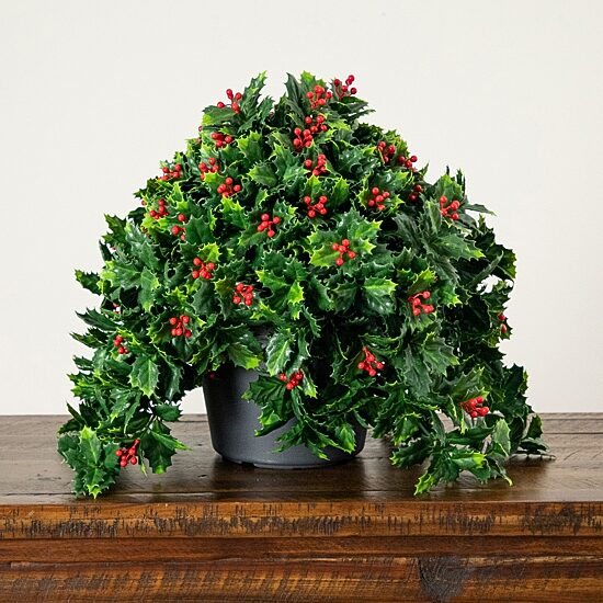 Nearly Natural 16" Holly Berry Artificial Plant