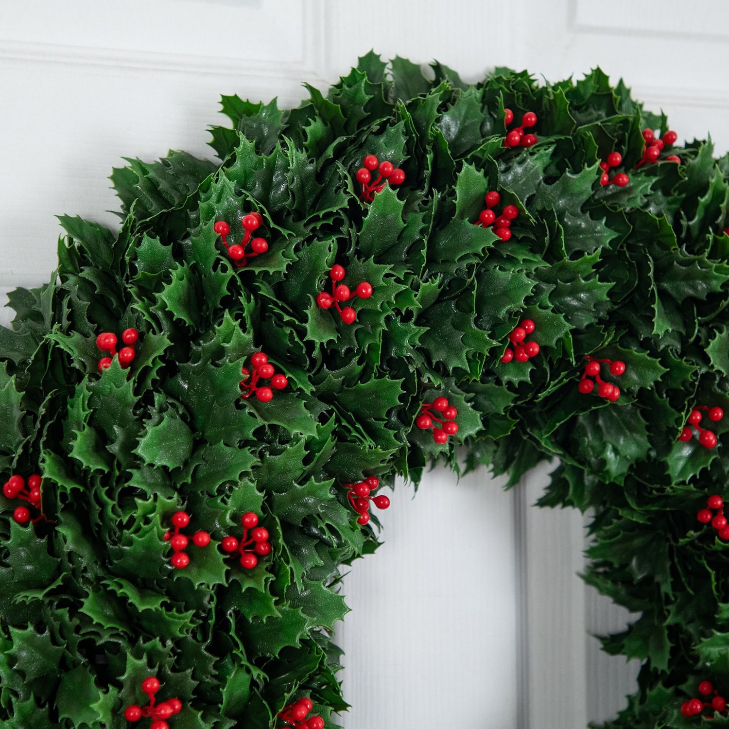 Nearly Natural 24" Holly Berry Wreath