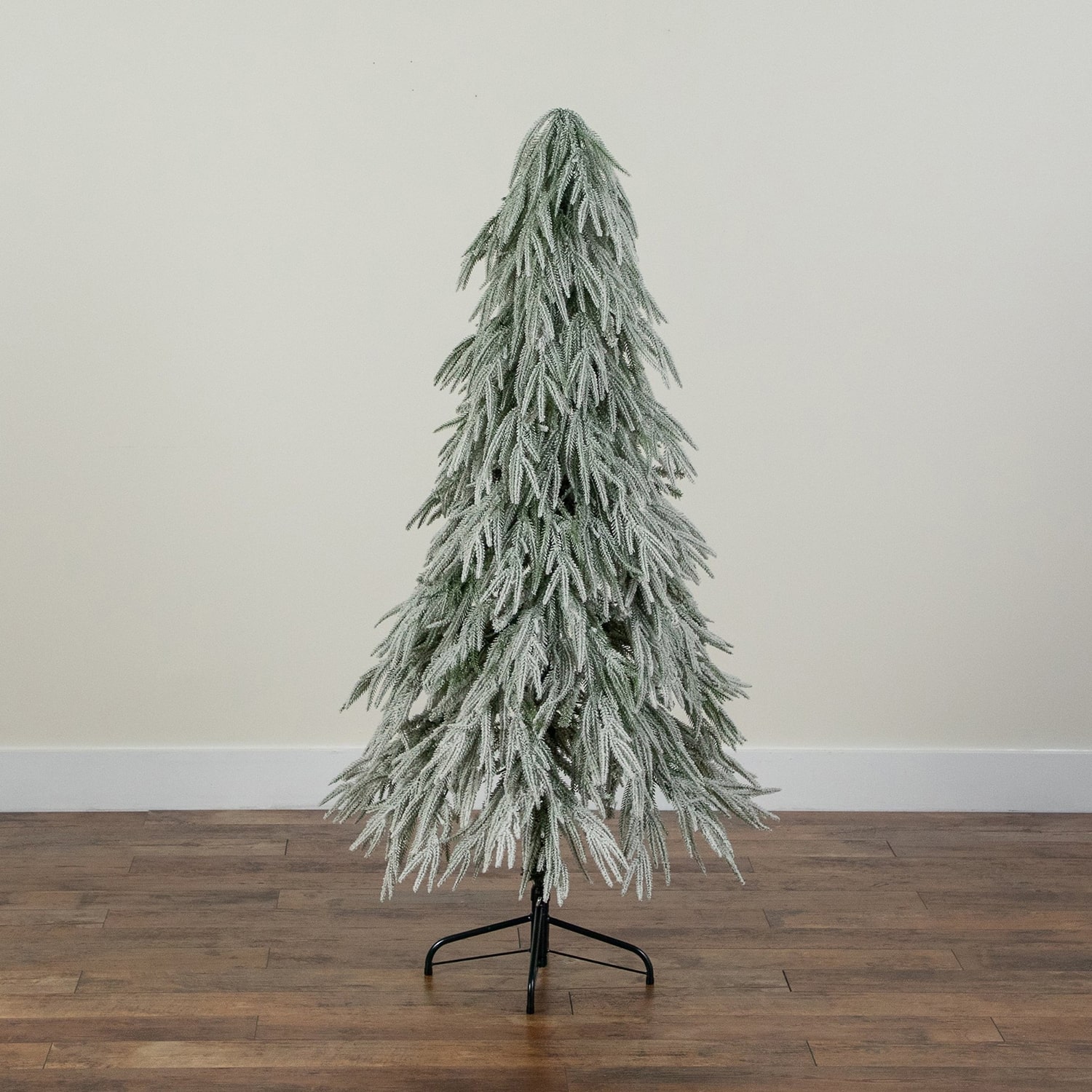 Nearly Natural 5ft Down Swept Cedar 5 Foot Pre-Lit Cedar Christmas Tree