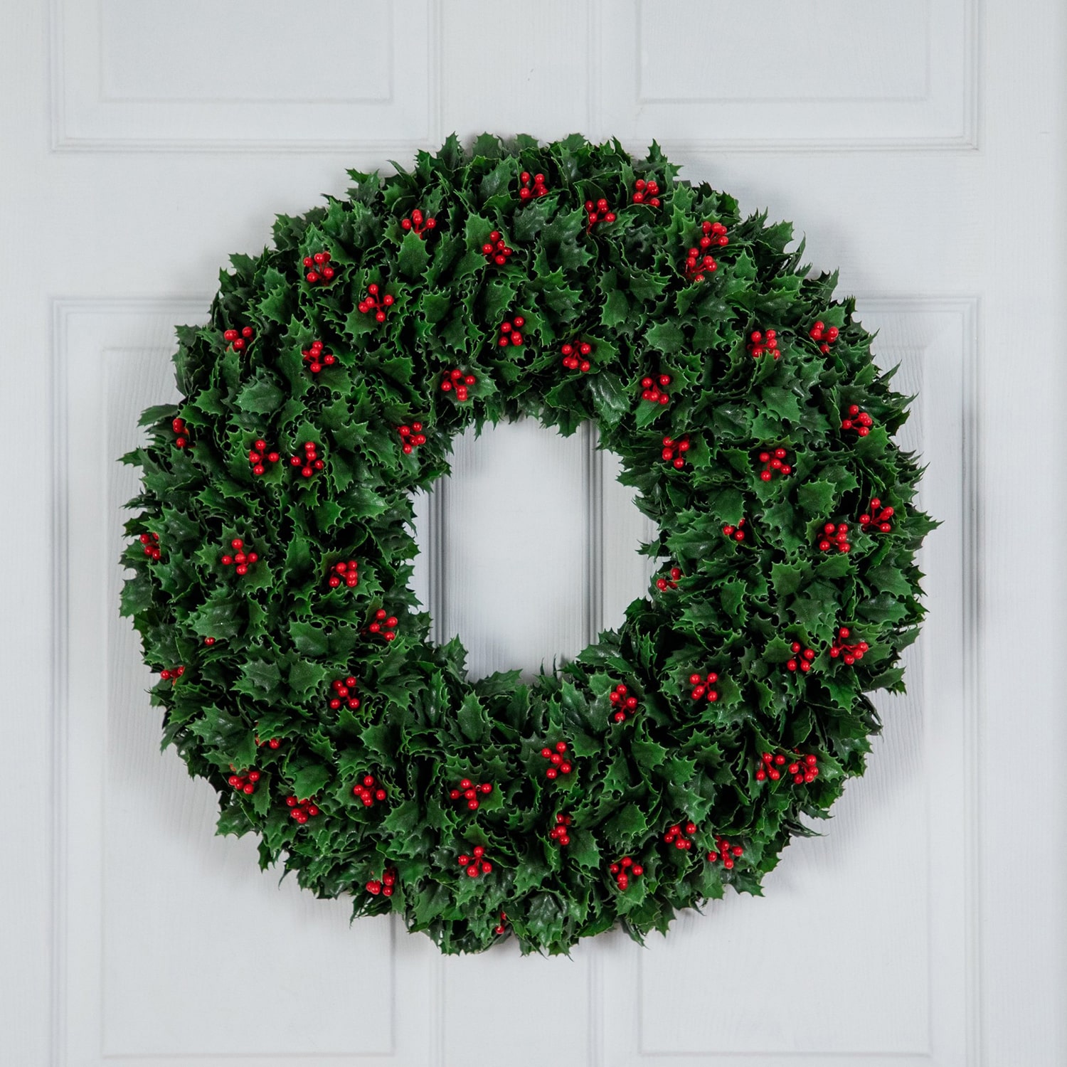Nearly Natural 24" Holly Berry Wreath
