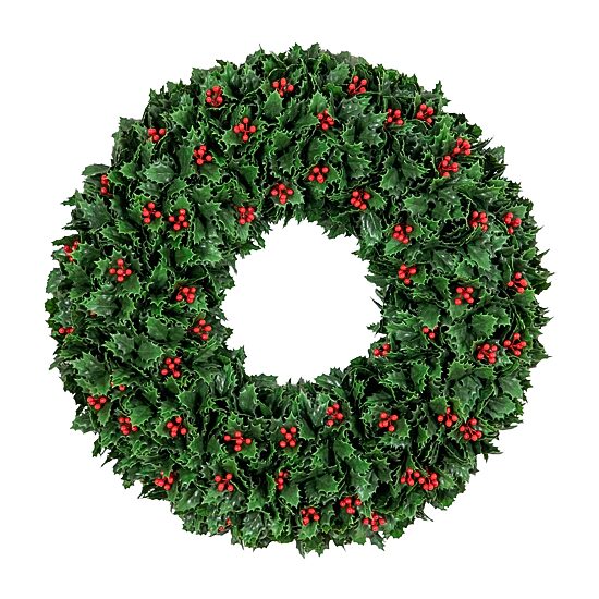 Nearly Natural 24" Holly Berry Wreath