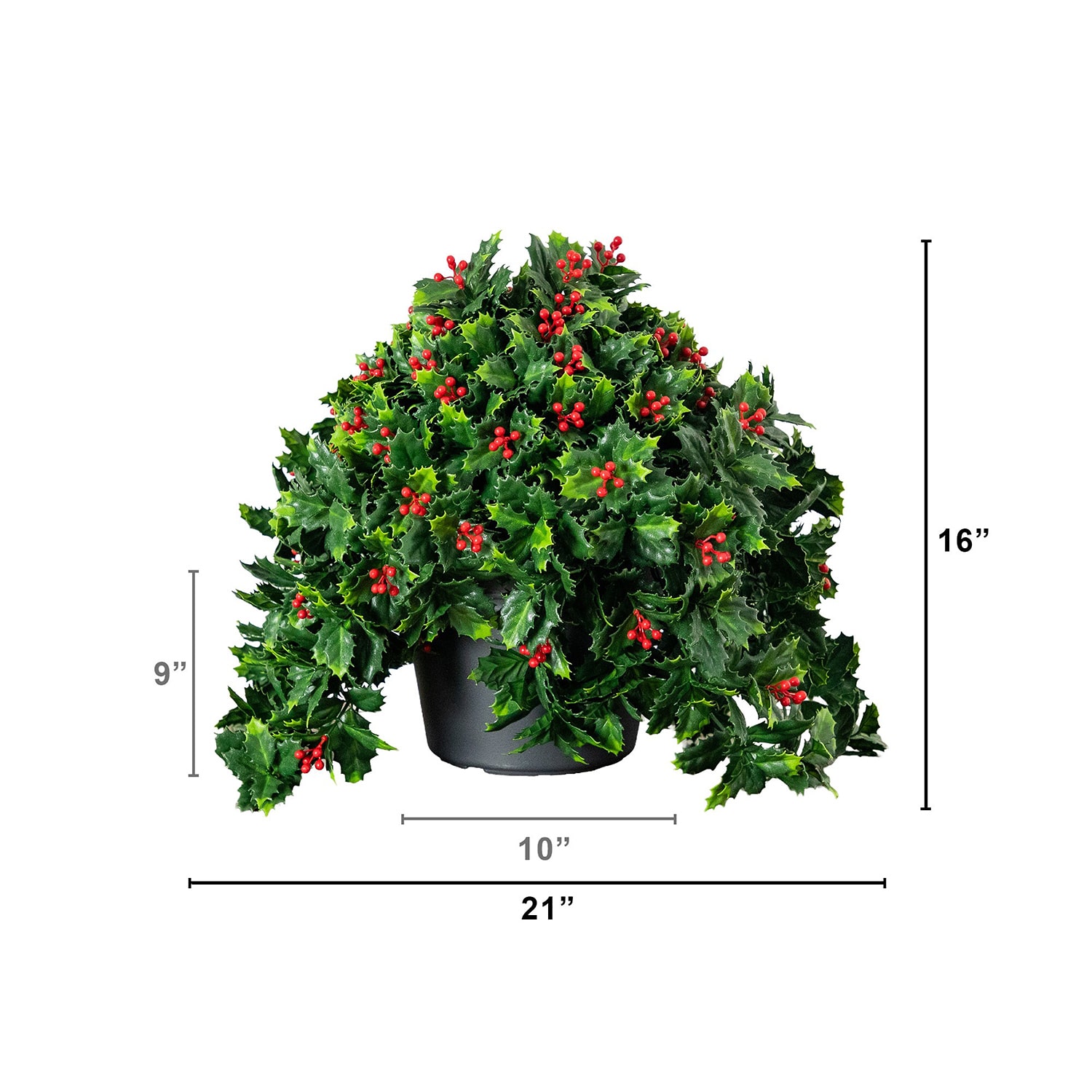 Nearly Natural 16" Holly Berry Artificial Plant