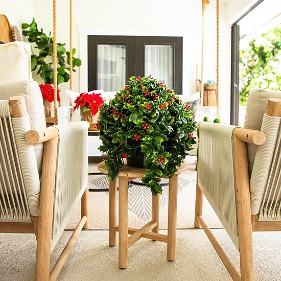 Nearly Natural 16" Holly Berry Artificial Plant