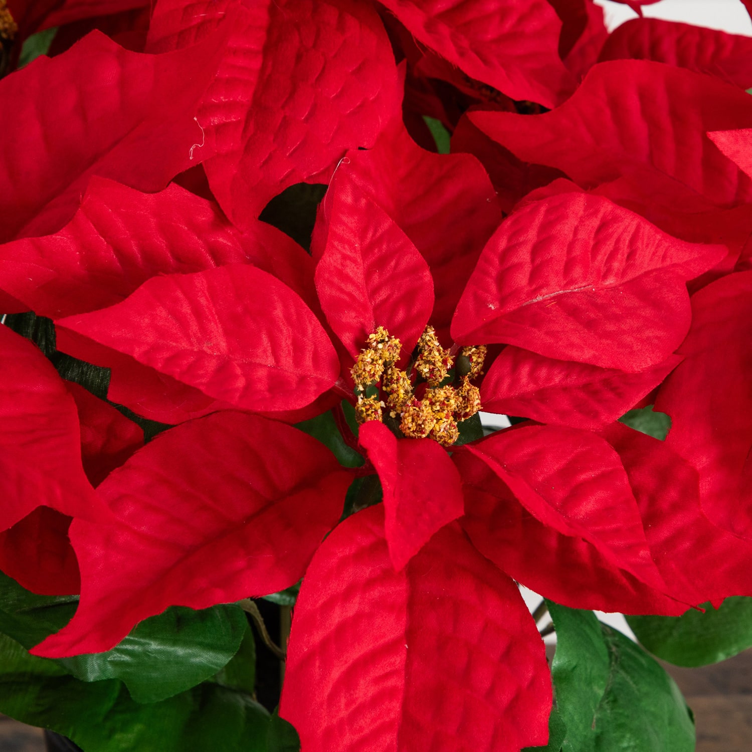 Nearly Natural 15" Poinsettia Floral Arrangement