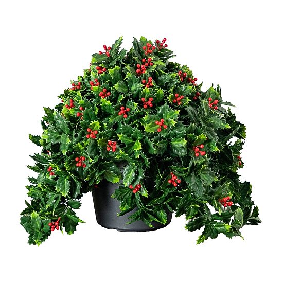 Nearly Natural 16" Holly Berry Artificial Plant