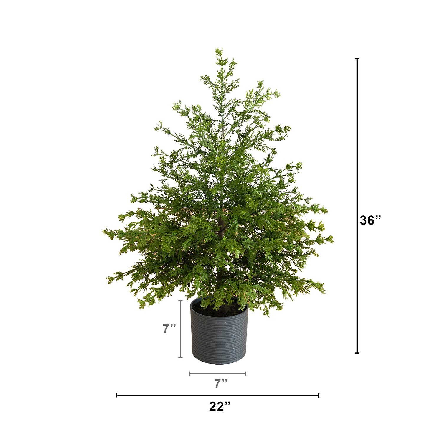 Nearly Natural 3ft Cedar 3 Foot Cedar Christmas Tree