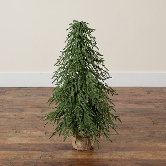 Nearly Natural 32" Pre-Lit Weeping Norway Spruce 2 1/2 Foot Pre-Lit Christmas Tree