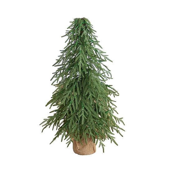 Nearly Natural 32" Pre-Lit Weeping Norway Spruce 2 1/2 Foot Pre-Lit Christmas Tree