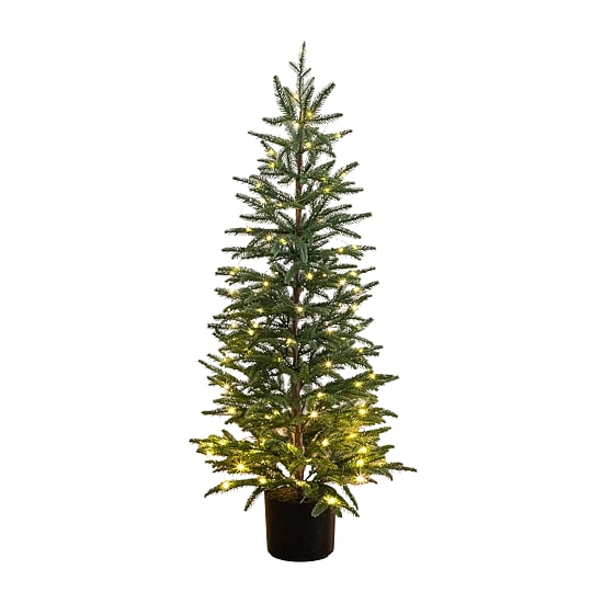 Nearly Natural 4 Foot Pre-Lit Pine Christmas Tree