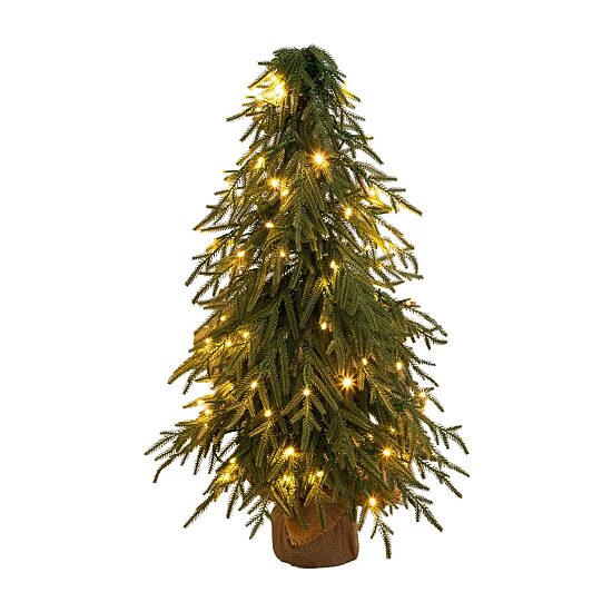 Nearly Natural 32" Pre-Lit Weeping Norway Spruce 2 1/2 Foot Pre-Lit Christmas Tree