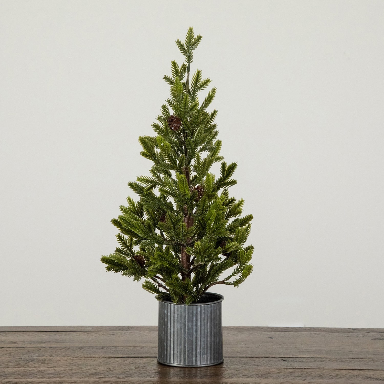 Nearly Natural 18" Pine With Pinecones 1 1/2 Feet Pine Christmas Tree