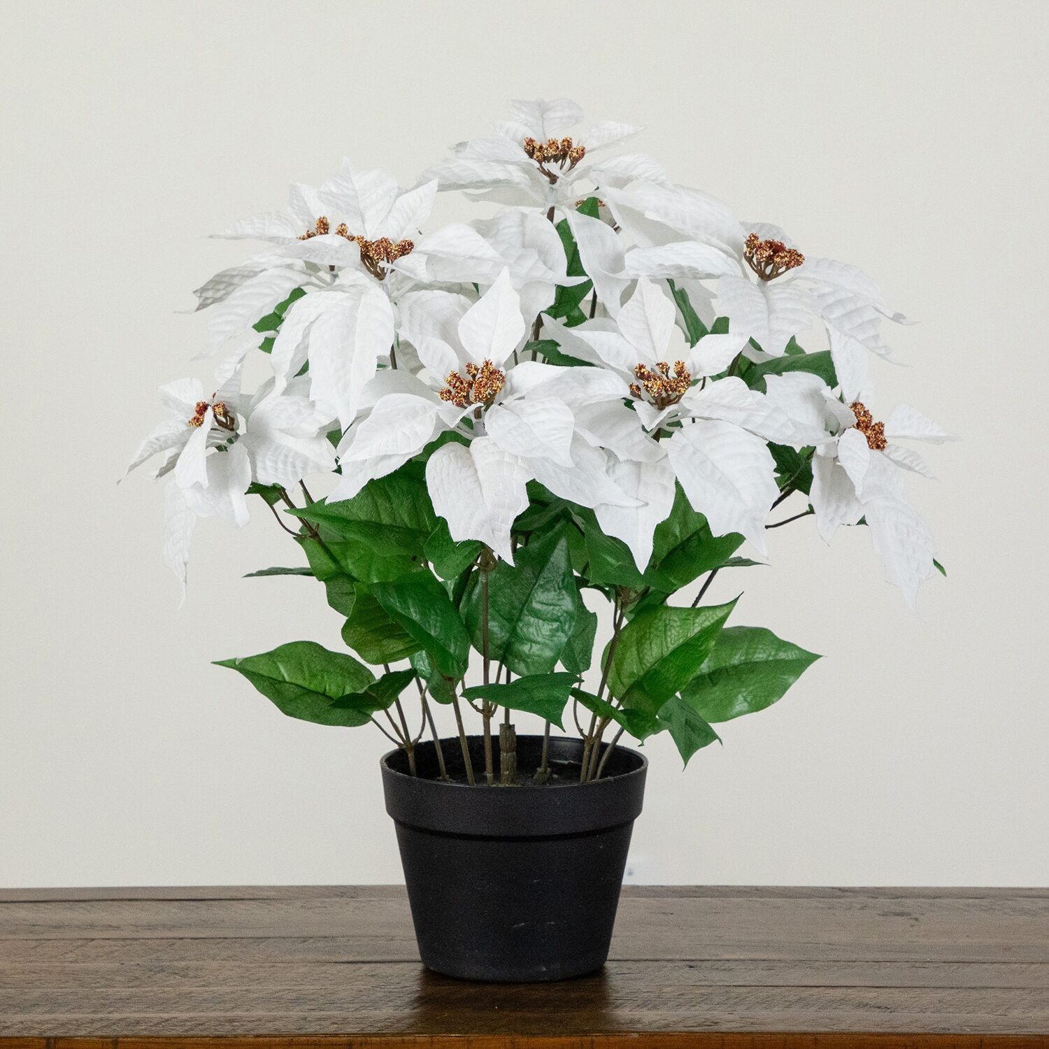 Nearly Natural 22" Poinsettia Plant Floral Arrangement