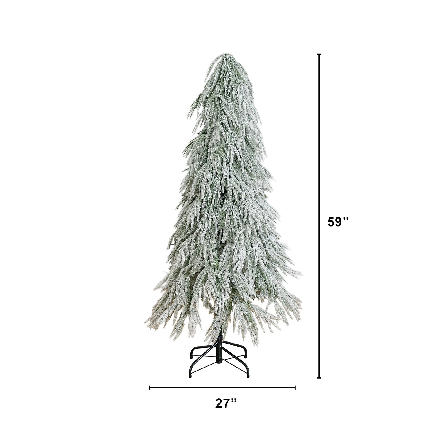 Nearly Natural 5ft Down Swept Cedar 5 Foot Pre-Lit Cedar Christmas Tree