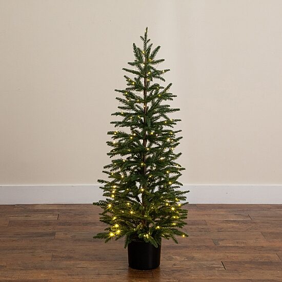 Nearly Natural 4 Foot Pre-Lit Pine Christmas Tree