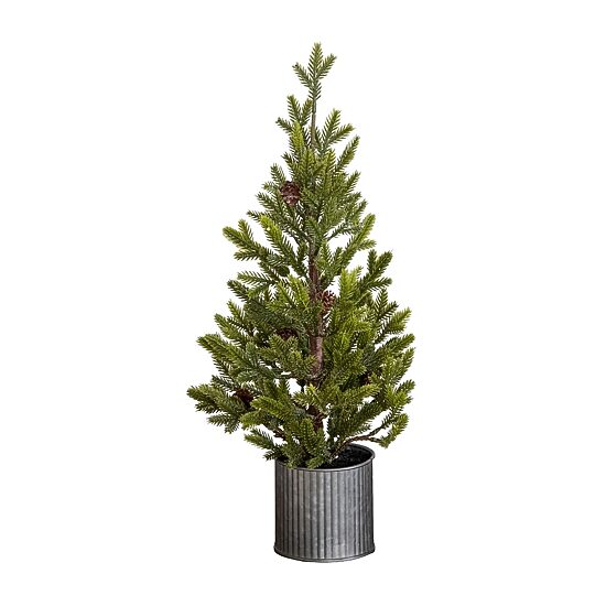 Nearly Natural 18" Pine With Pinecones 1 1/2 Feet Pine Christmas Tree