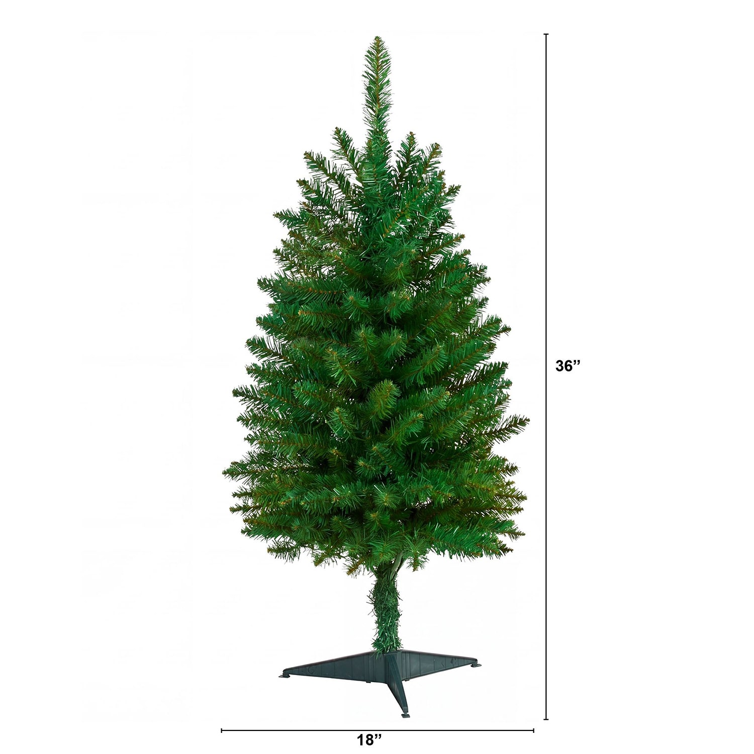 Nearly Natural 3ft Slim Mountain Pine 3 Foot Pine Christmas Tree