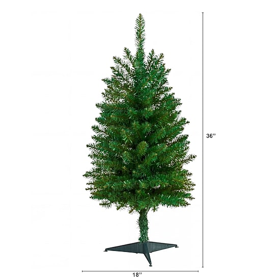 Nearly Natural 3ft Slim Mountain Pine 3 Foot Pine Christmas Tree