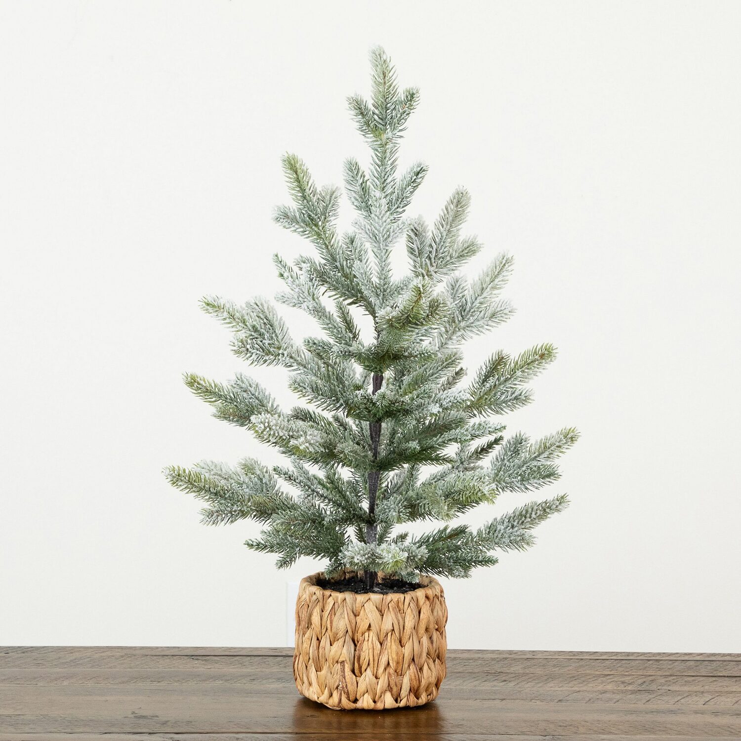 Nearly Natural 26" Flocked Fir 2 1/2 Foot Fir Christmas Tree