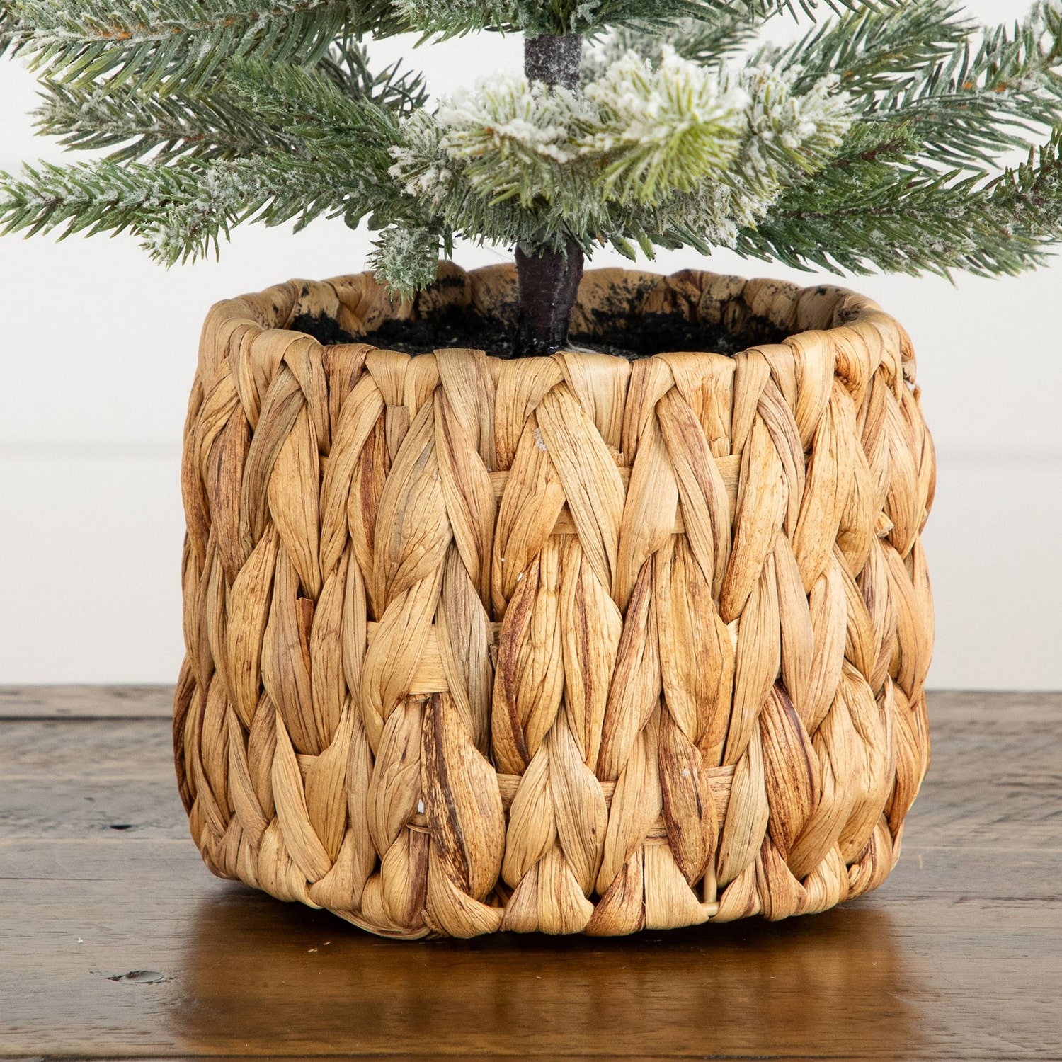 Nearly Natural 26" Flocked Fir 2 1/2 Foot Fir Christmas Tree