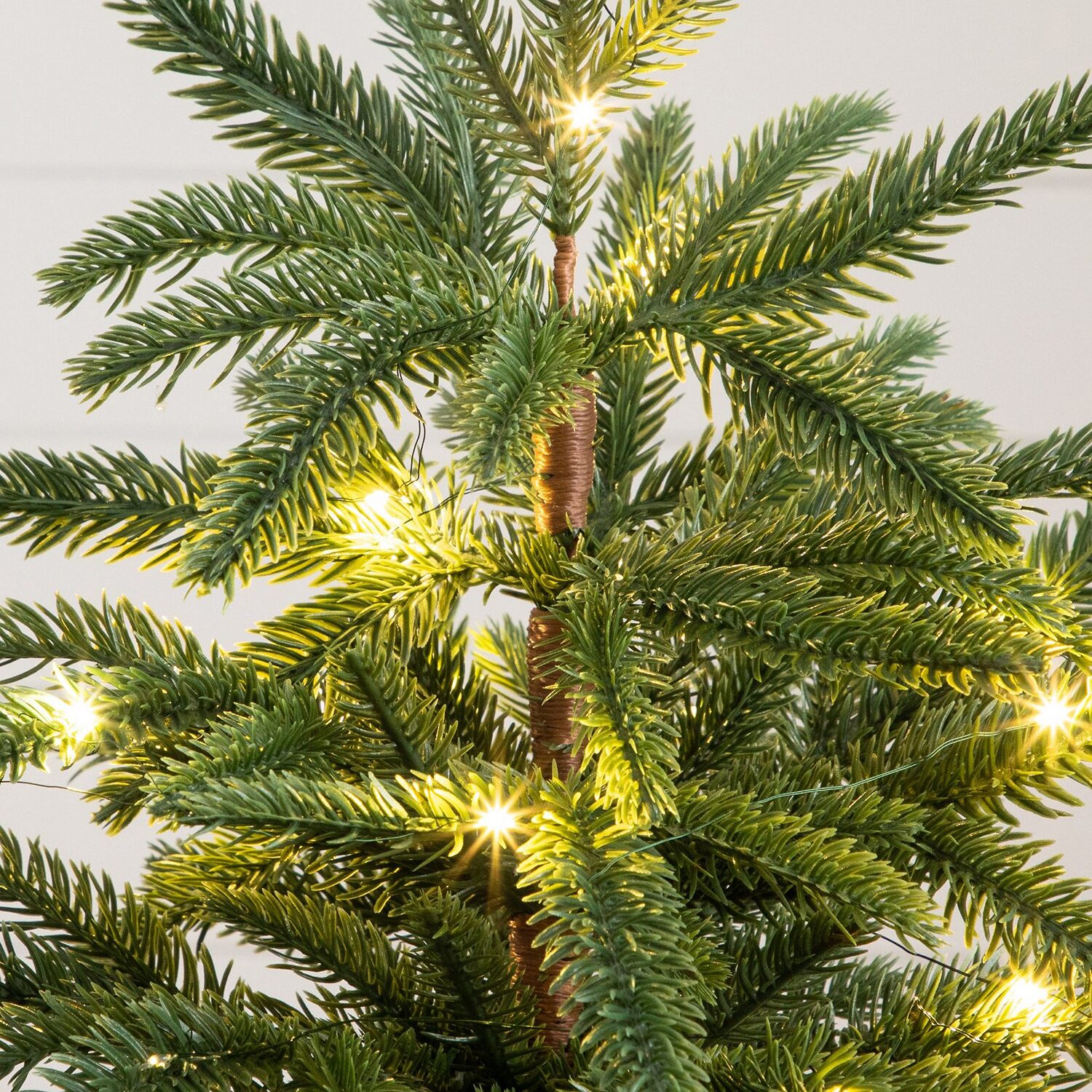 Nearly Natural 18" Pine 1 1/2 Feet Pre-Lit Pine Christmas Tree